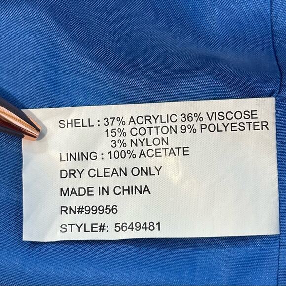 Shoshanna Revolve Helena Ombre Tweed Dress Size 0 Blue with Pockets Fit & Flare - Picture 14 of 15